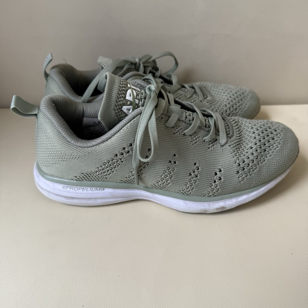 APL TechLoom Pro Women's Running Shoes Sage Green Knit Sneakers Size 8.5